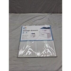 Honey-Can-Do 2-Pack White Storage Drawers SFT-01248, Fits Hanging Organizers